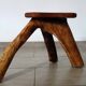 Vintage wooden brutalist stool or plant stand