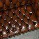 Chesterfield leather sofa, Art Deco style, fully restored.