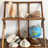 70s rattan wall shelf