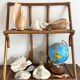 70s rattan wall shelf