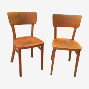 Pair of bistro chairs Thonet - 50s