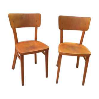 Pair of bistro chairs Thonet - 50s