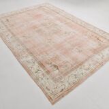 7x10 Pale Red & Beige Large Turkish Area Rug, 210x306Cm