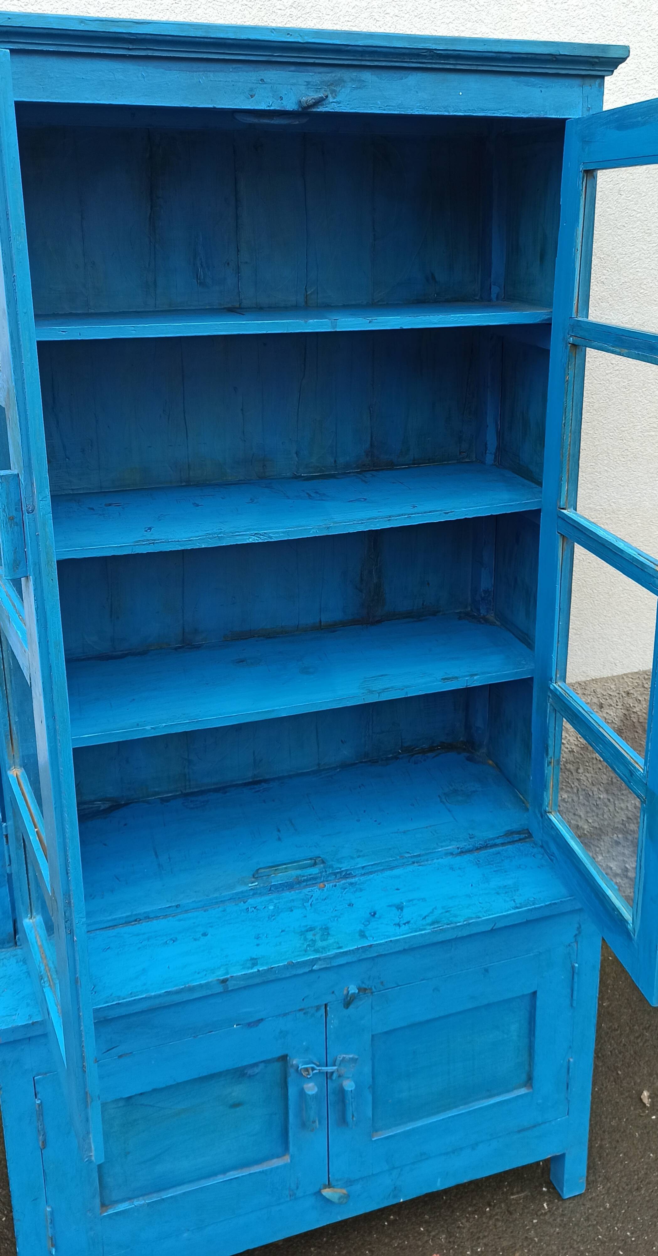 Blue wooden dresser