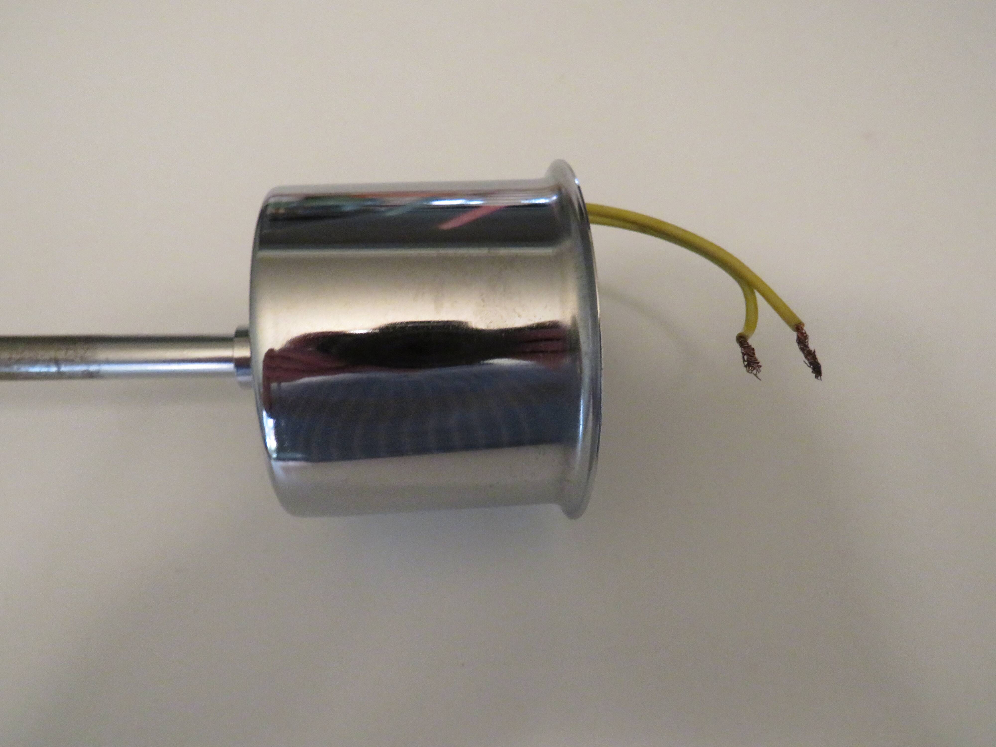 Mid-century chandelier, chrome and glass, Belgium 1960