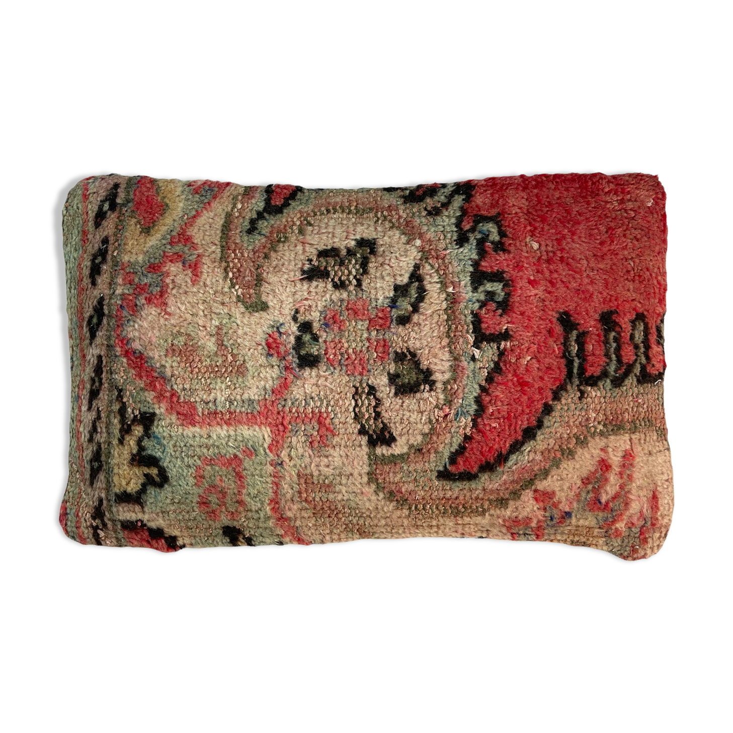 Vintage turkish rug cushion cover, 30 x 50 cm