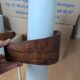 Pair of Louis Kalff NX40 teak and glass wall lights for Philips