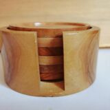 Olive wood coasters