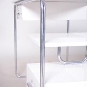 White Bauhaus writing desk made in 1930s Germany - Restored