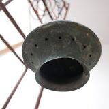 Verdigris Mid-Century Metal Hanging Pendants