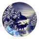 Old blue plate fir deer doe Villeroy and Boch