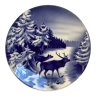 Old blue plate fir deer doe Villeroy and Boch