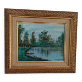 Oil painting with a beautiful quality frame.