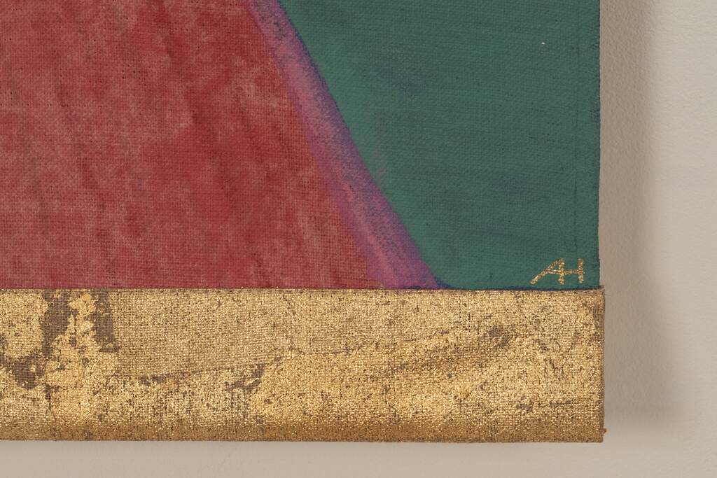 Painted canvas depicting a woman from the 1950s. Contemporary work.