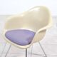 4 chaises longues Eames DAX en fibre de verre avec revêtement violet par Herman Mille