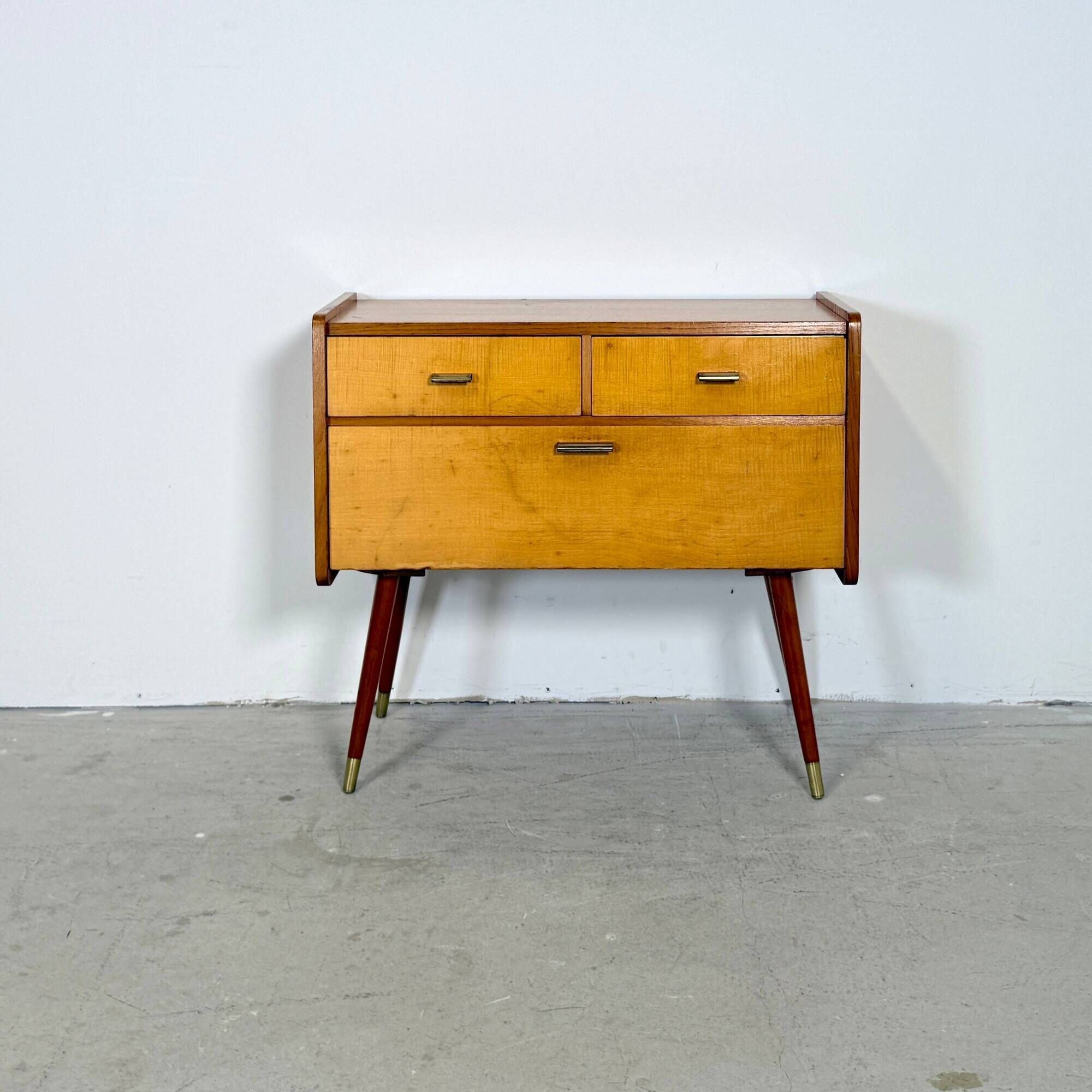 Mid-Century Modern Telephone Bench / Small Sideboard