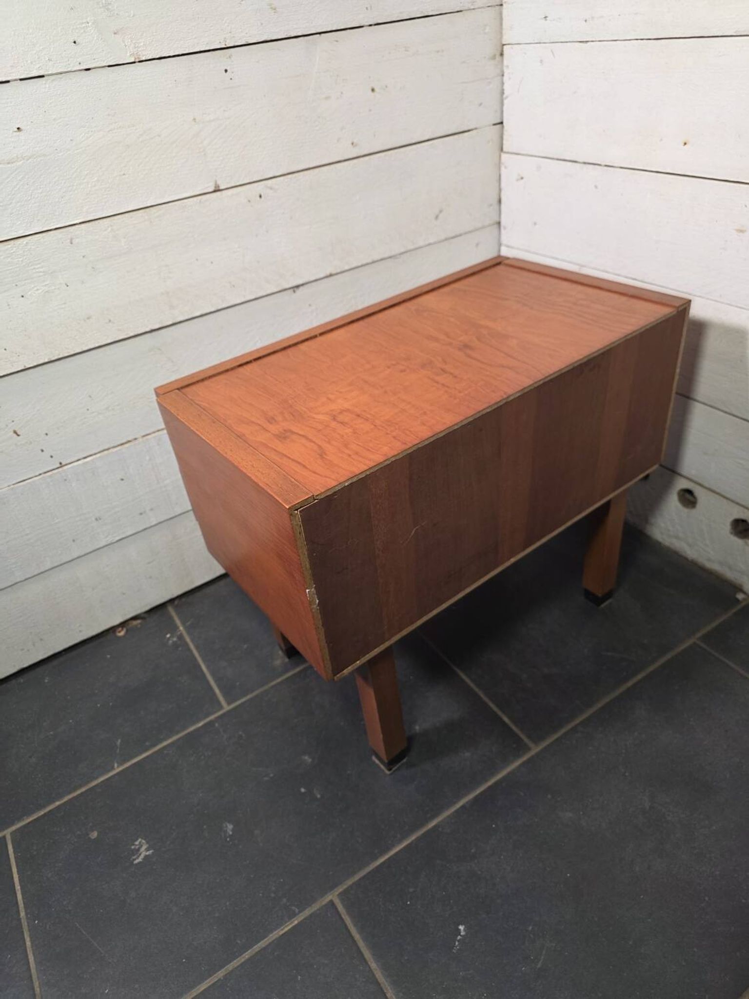 Pair of Scandinavian teak bedside tables from the 1960s.