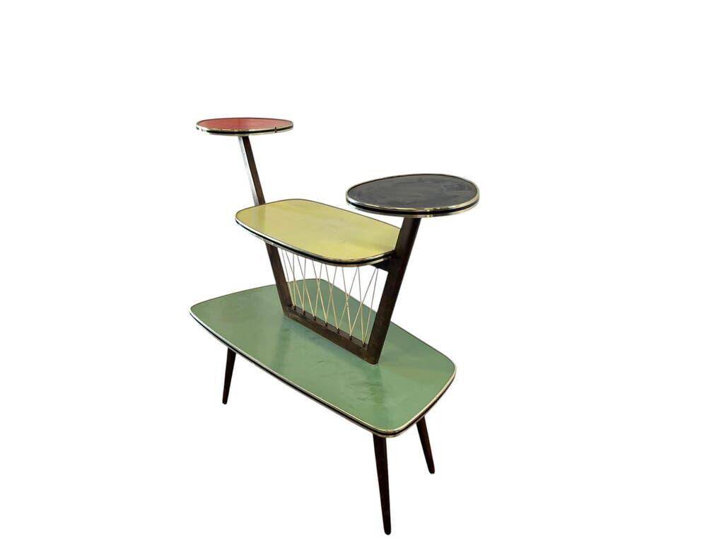 Vintage rockabilly side table/plant table in 4 colours.