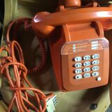 Orange vintage phone