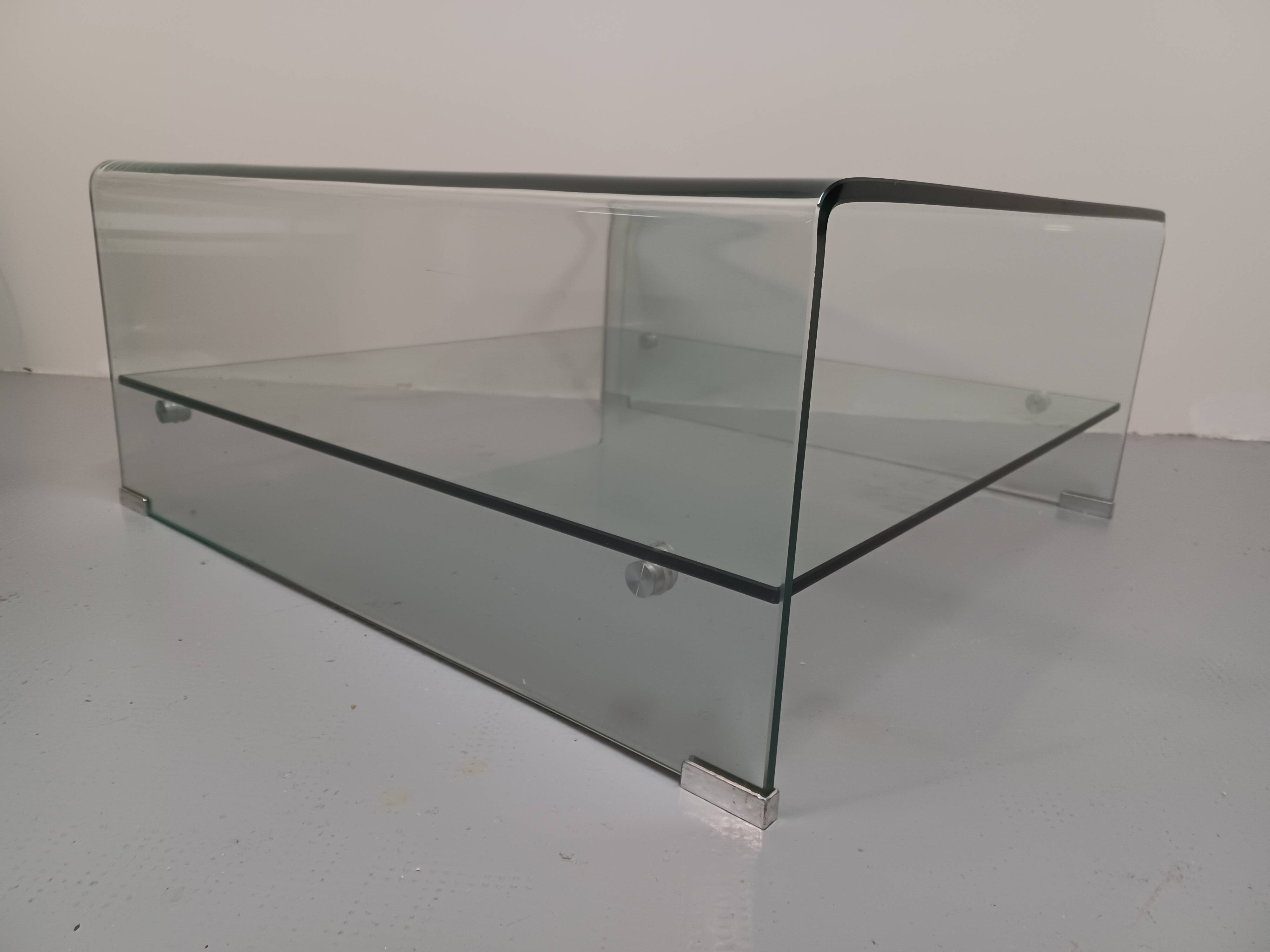 Coffee table, molded glass