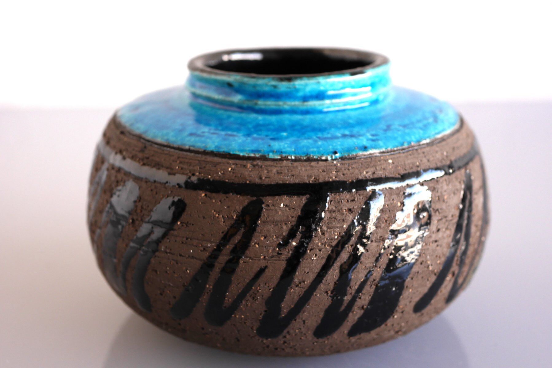 Mid-century modern studio art ceramic vase by Inger Persson for Rörstrand, Sweden, 1970s