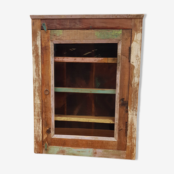 Polychrome teak display case