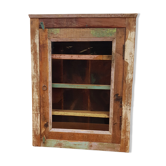 Polychrome teak display case