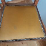 2 Art Deco upholstered and wood chairs