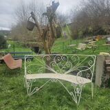 Antique Banquette Fer Forgé XIXeme / XXeme