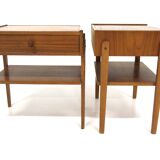 Set de 2 tables chevet en teck, Suède, 1960
