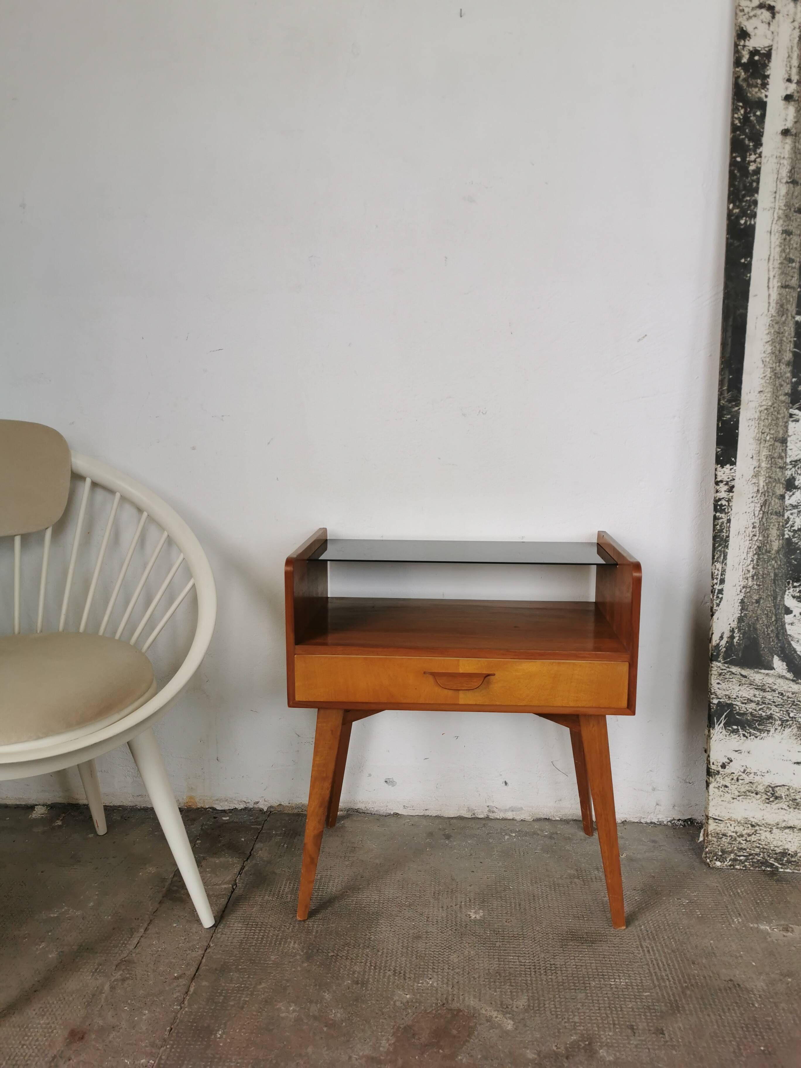 Bedside table, vintage side table 1960
