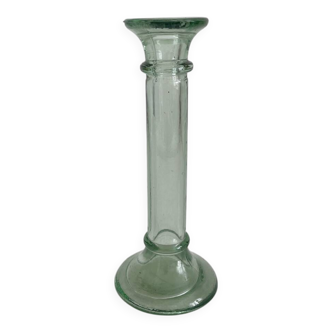 Vintage Molded Glass Straight Candle Holder
