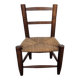 Chaise enfant ancienne en paille