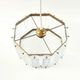 Mid-Century Scandinavian Glass & Brass Ceiling Light by Wiktor Berndt for Flygsfors, Sweden, 1960s