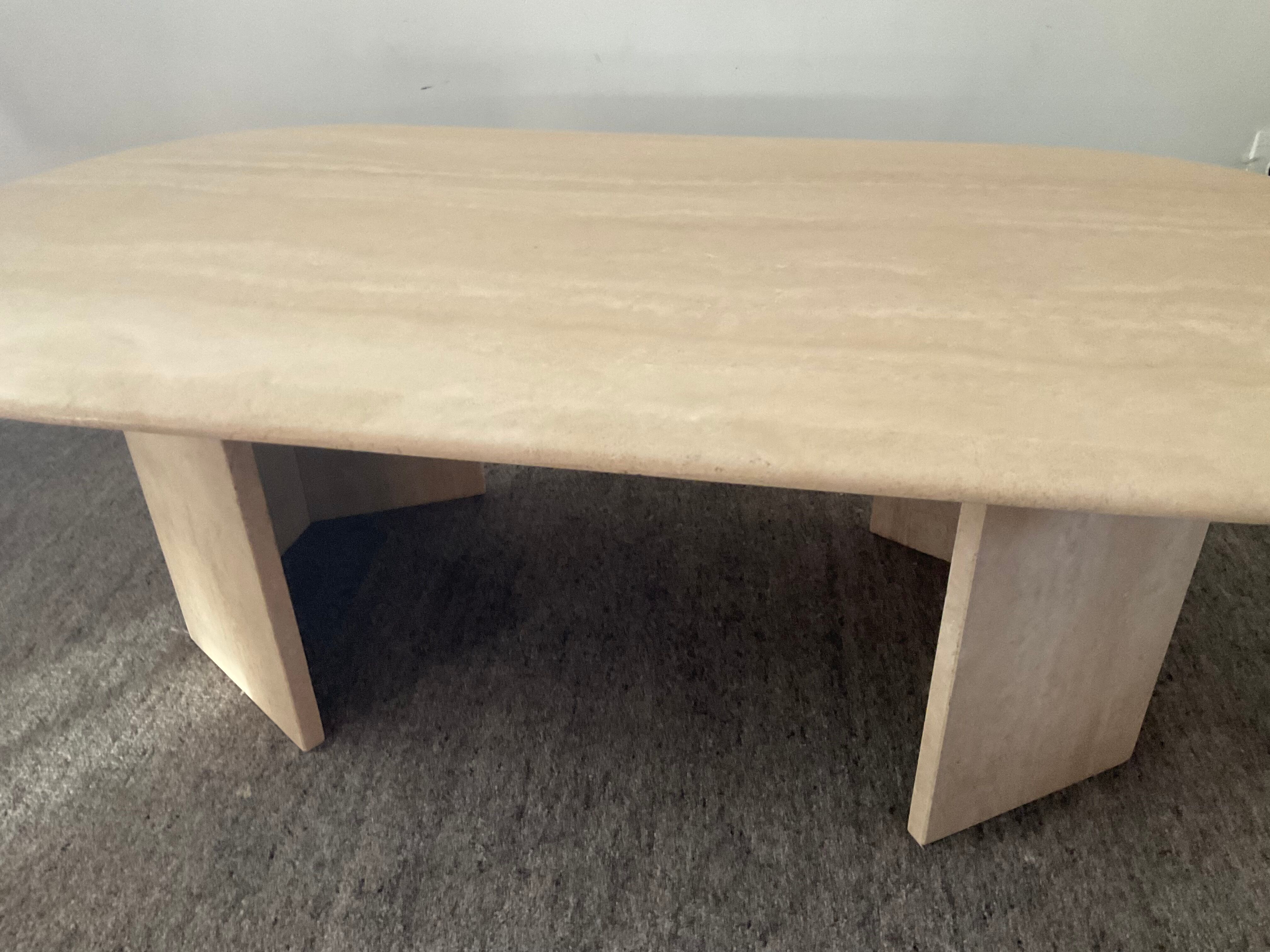 Travertine coffee table from the 70s