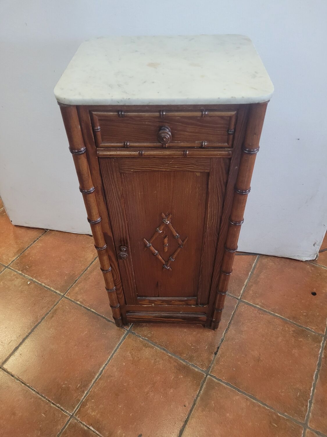 Bamboo wooden bedside table