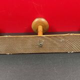 Old turned wooden coat rack 1930s bamboo style - 3 hooks