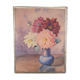 Aquarelle bouquet de fleurs dahlias signé Joseph Martin Duby