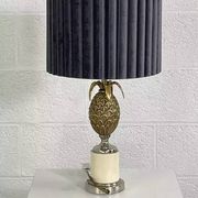 Lampe ananas en laiton vintage
