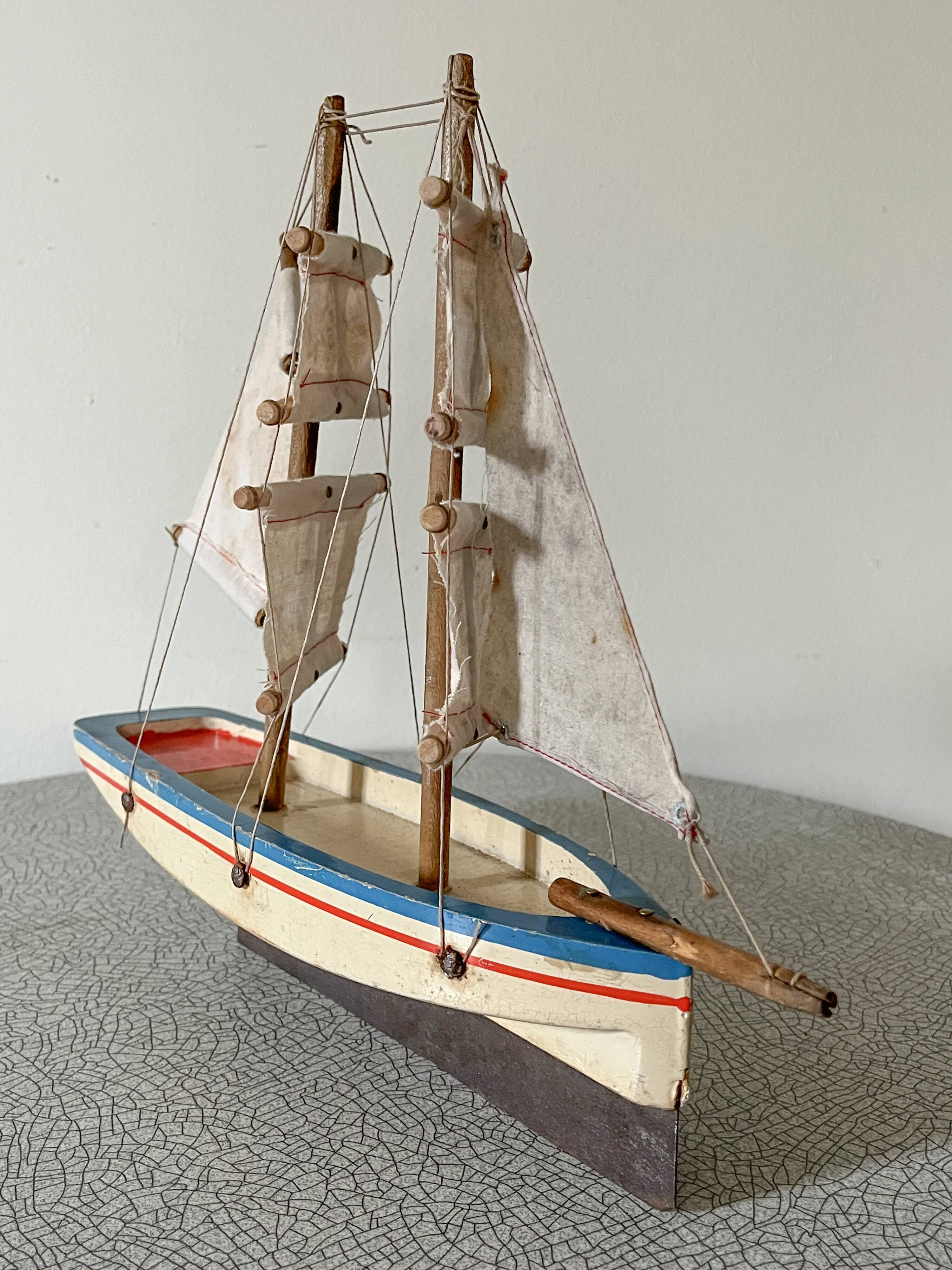 Brick Schooner Giraud Sauveur, wooden dock sailboat, metal keel