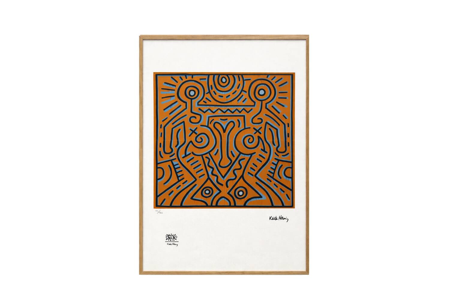 Keith Haring. Numbered colour silkscreen. 1990s.