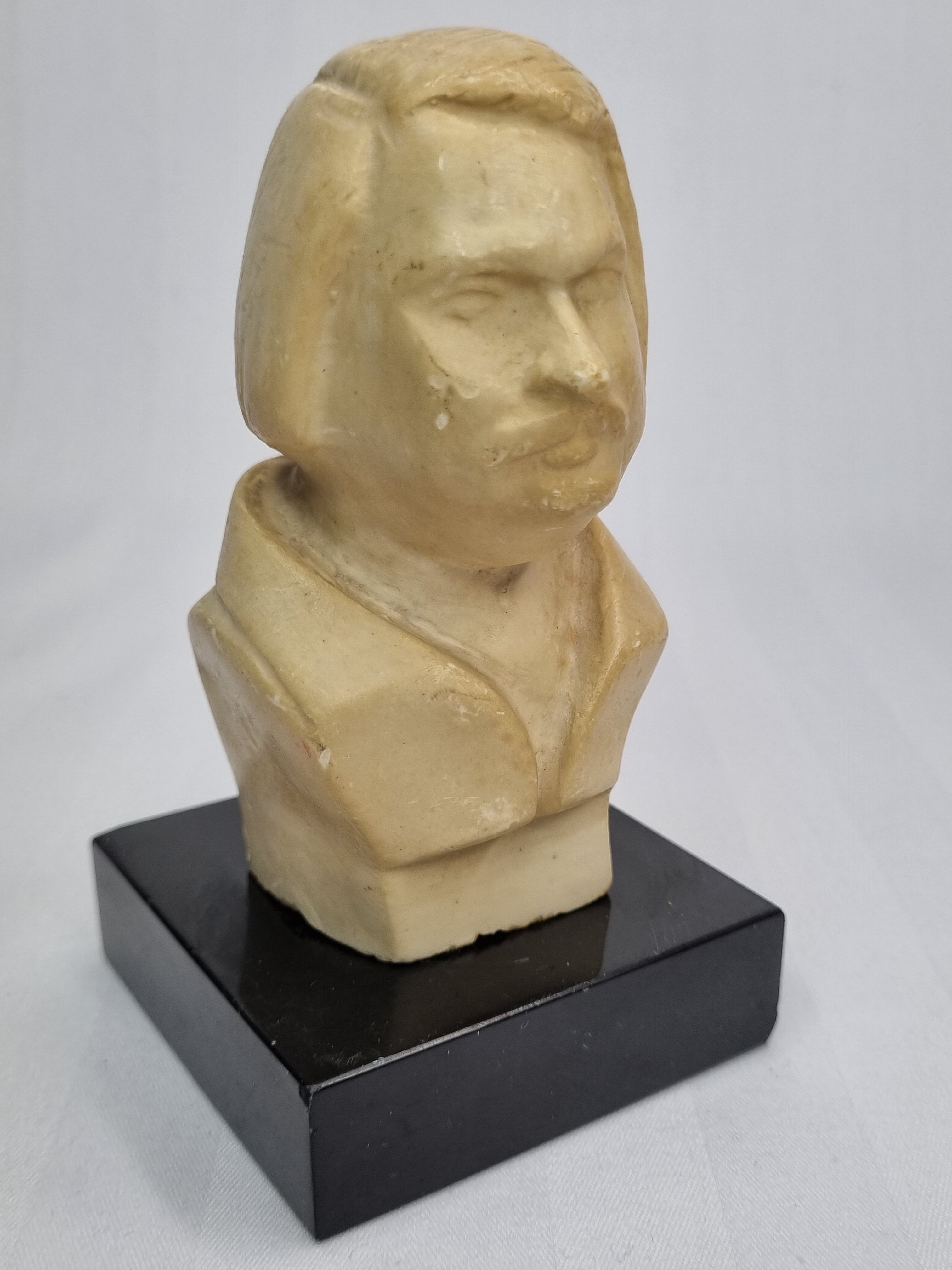 Buste en plâtre d'Honoré de Balzac, 13 cm