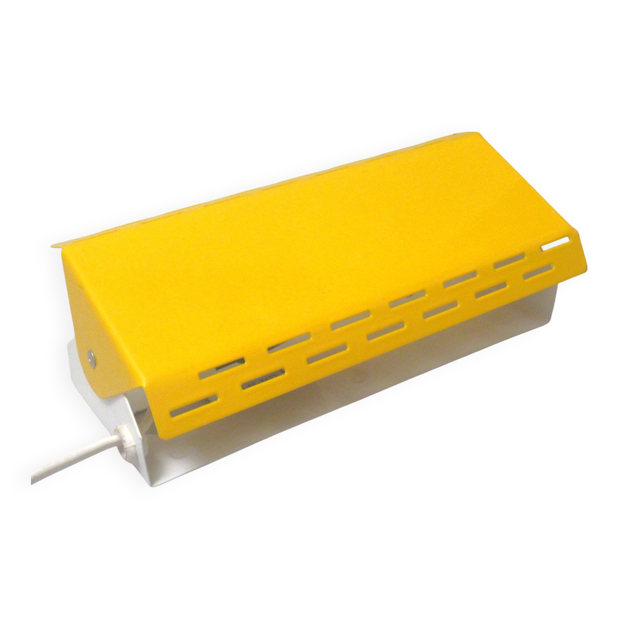 Applique moderniste à volet pivotant jaune années 80