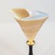 Ancient Troca Trochus shell in mother-of-pearl on a wooden base curiosities