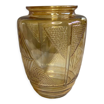 Glass art deco vase