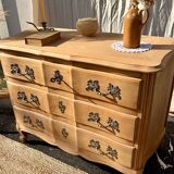 Louis XV chest of drawers in raw wood