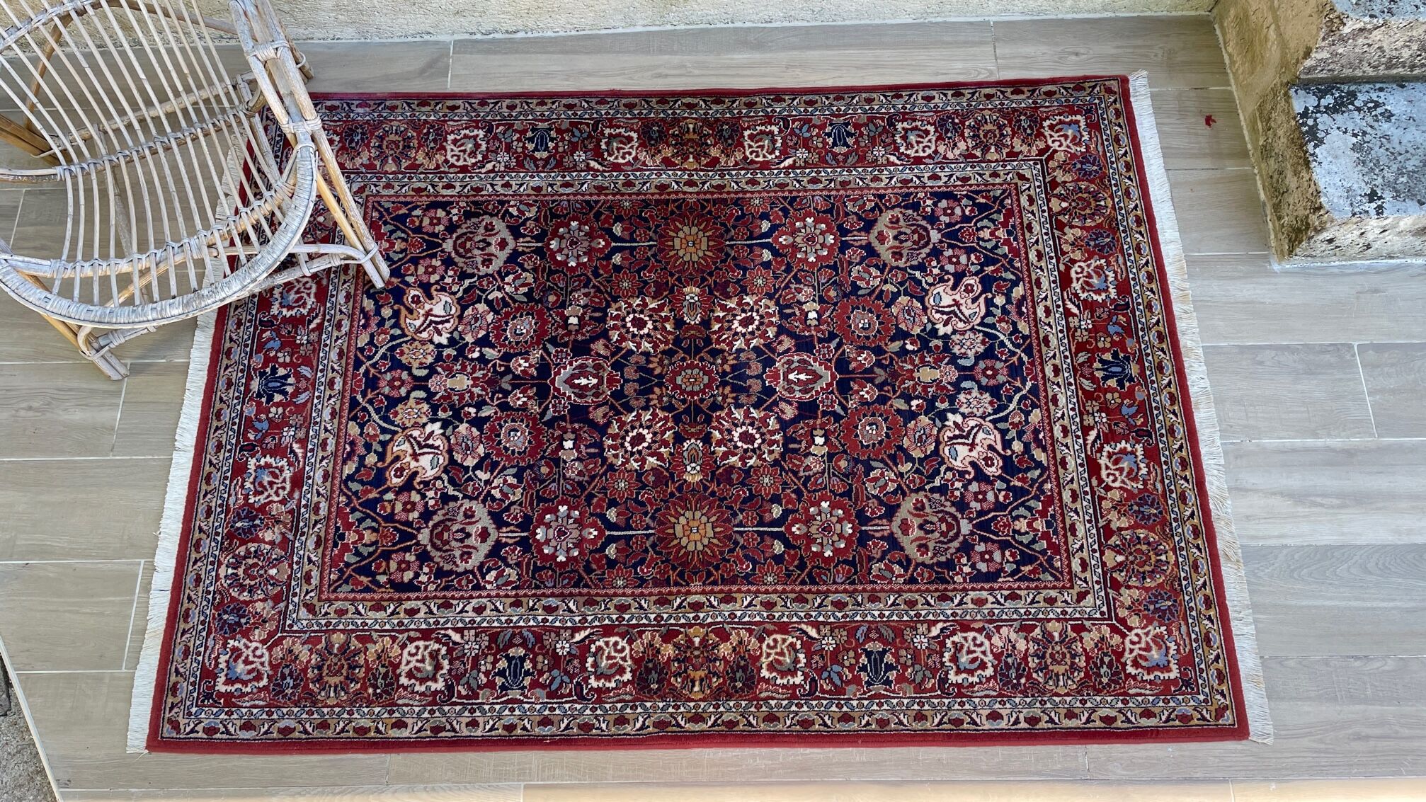 Vintage mechanical carpet art deco inspiration 186x138cm