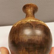 Ceramic vase in earthy/brownish/beige colours and tones. Judi Art, Denmark 1970s