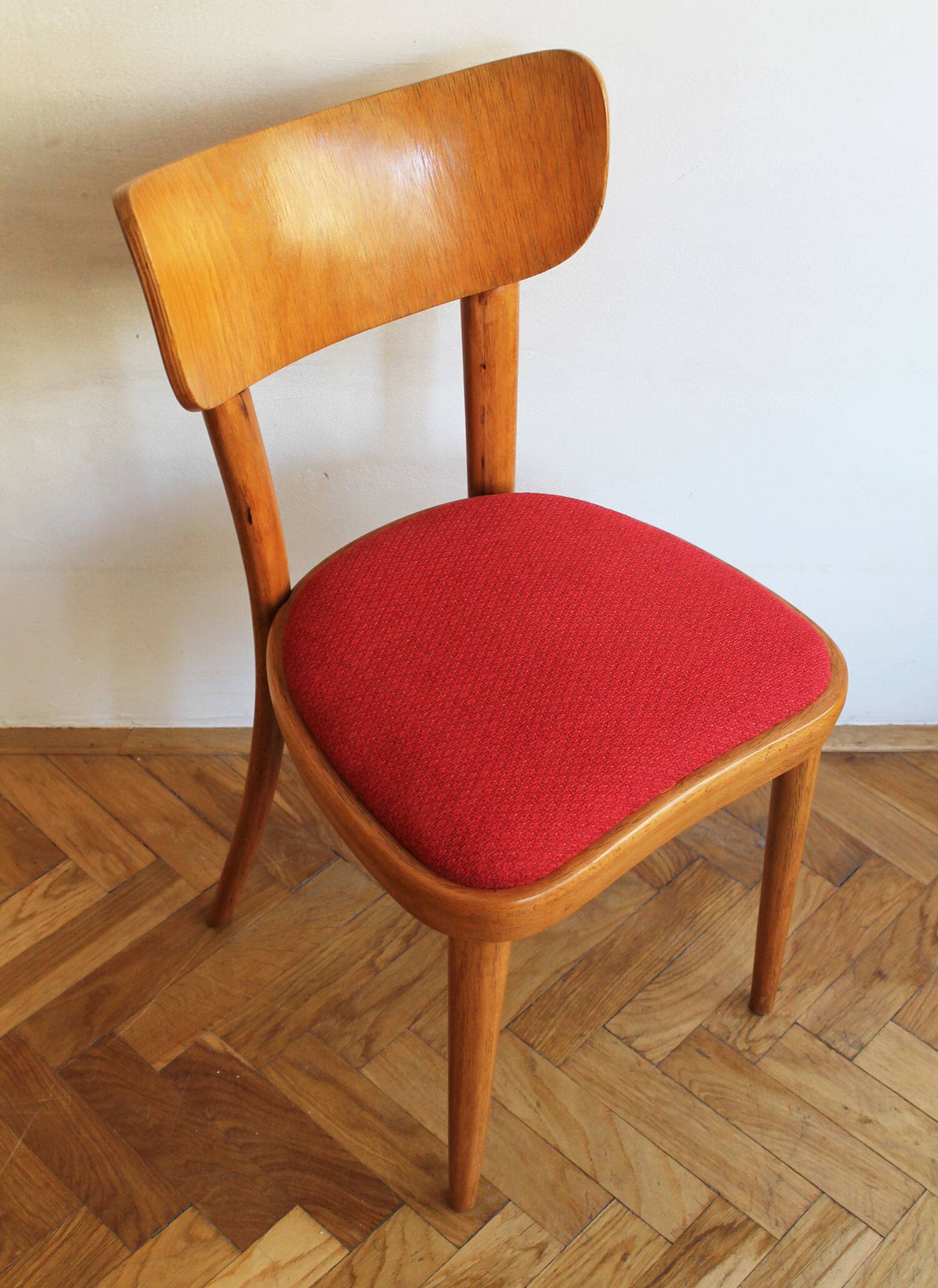 Set of Four Thonet Dining Chairs, Late 1940s