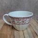 Mug Corona Colombia red décor in the style of toile de Jouy